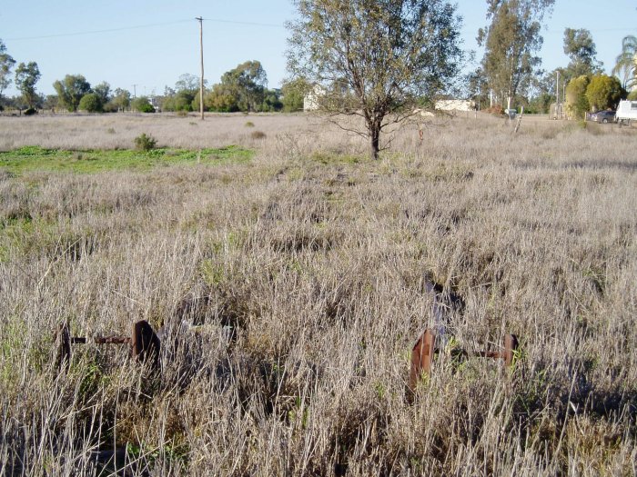 The remains of the buffer stops at the end of the branch line.