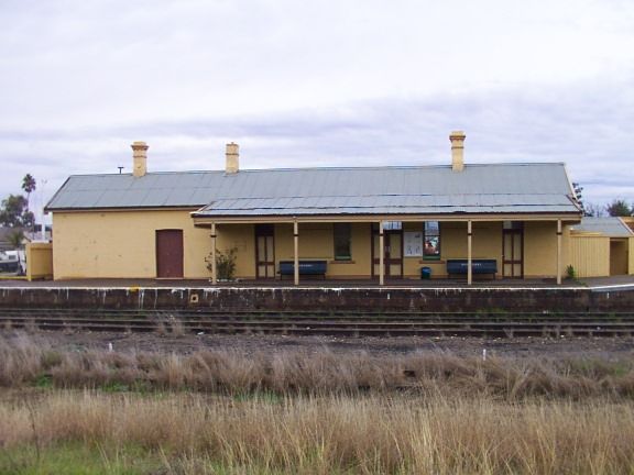 
The station building.
