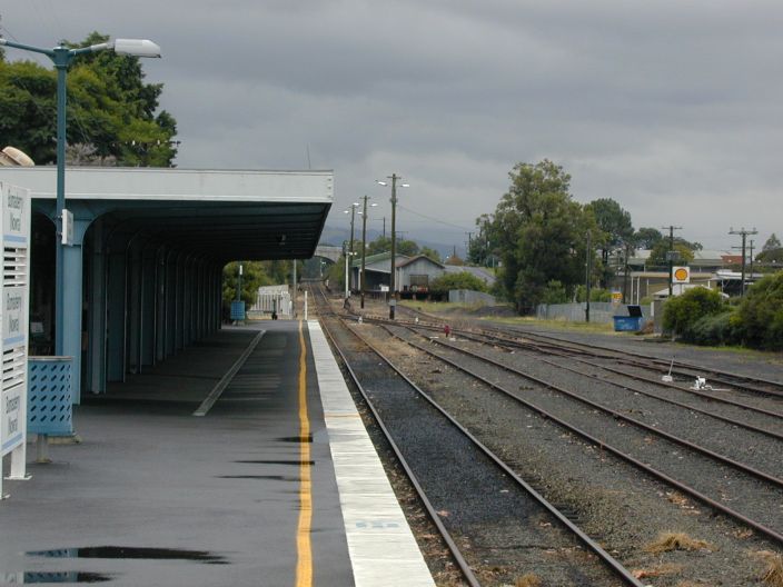 
The view looking up the line from the platform, on a quite overcast day.
