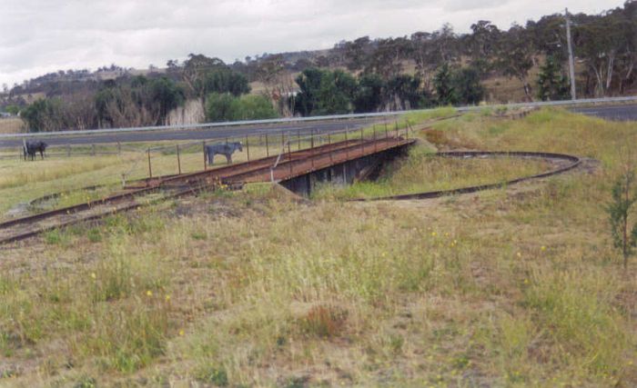 The turntable at the northern end of the yard.  The one-time engine shed
was just beyond the turntable.
