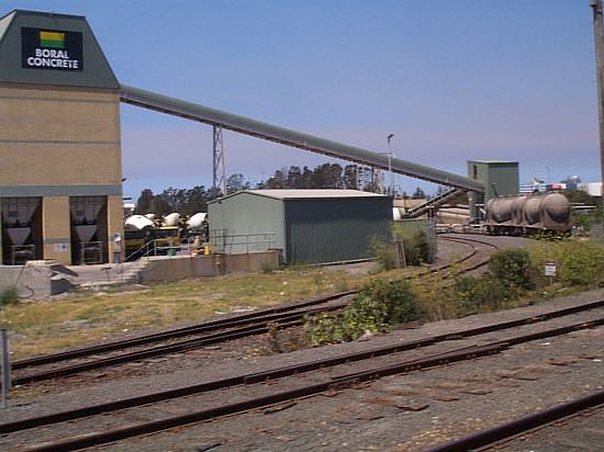 
The Boral cement siding on the Botany line.
