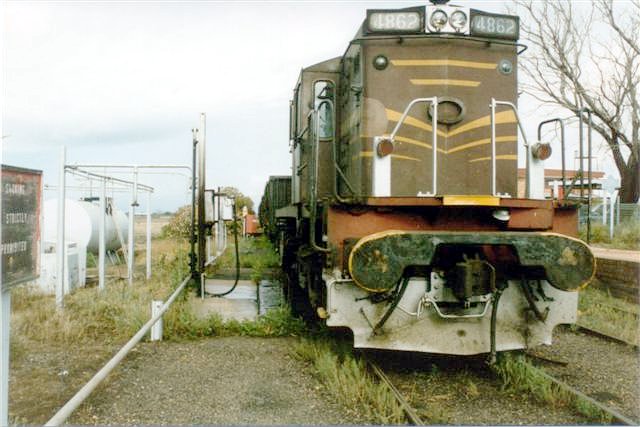 B4862 sits at the refuelling point opposite the station.