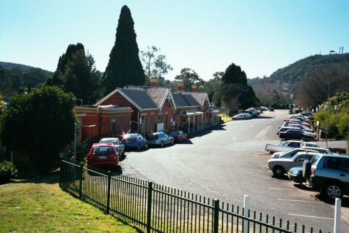 
The road-side view of the down-side station building.
