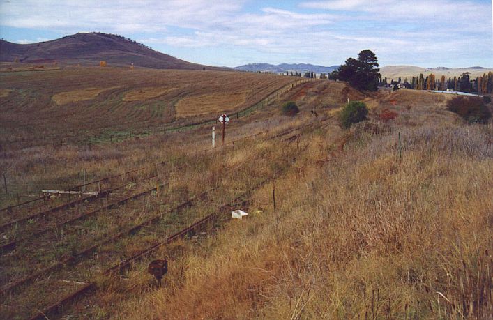 
The view at the southern end of Bredbo station.
