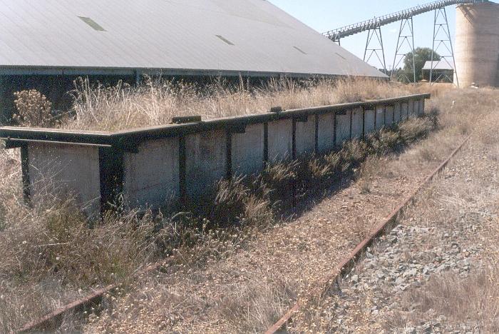 The remains of a goods loading platform (?) on the Brocklesby siding.