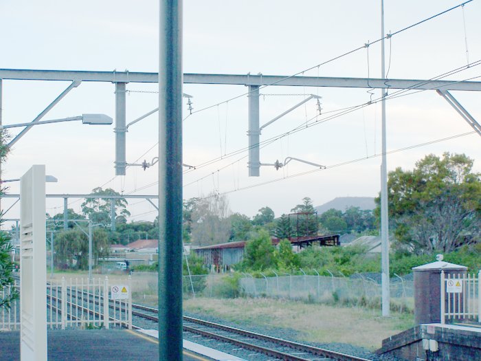 The view looking south beyond the station.