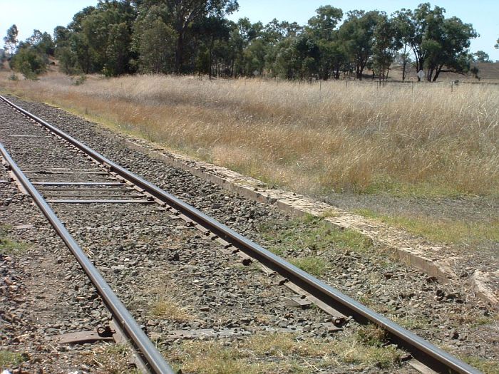 
Only the remains of the passenger platform are present at this location.
