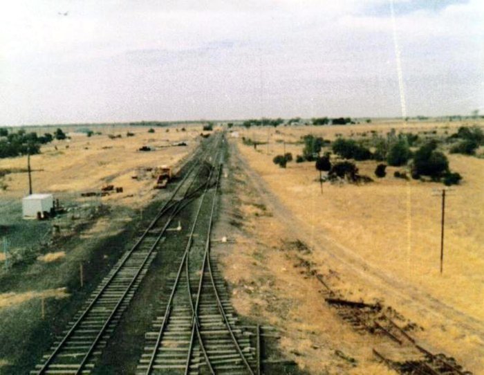 The view looking east from the top of the water tower. The eastern leg of the turning triangle is visible in the foreground.