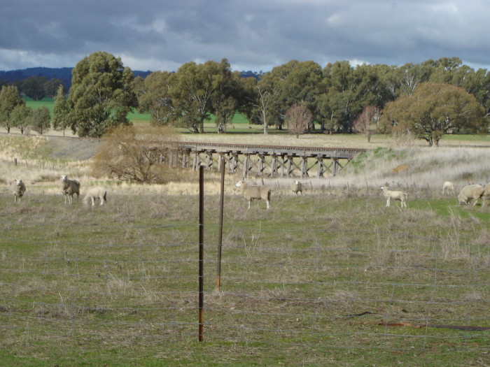 A wooden bridge to the east of the location.