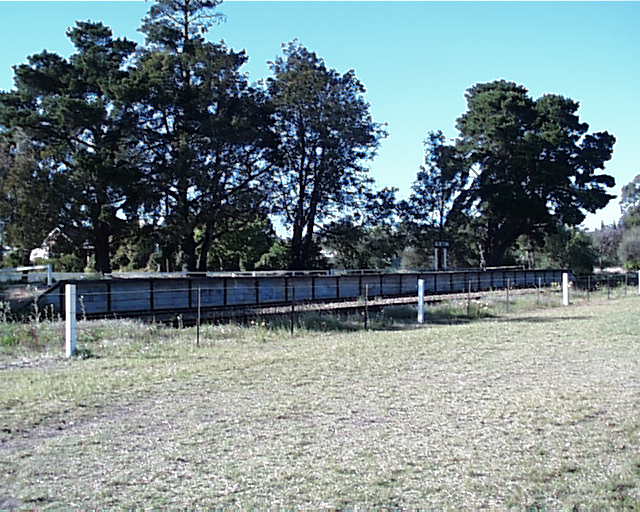 
The rebuilt platform and signboard.
