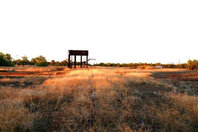 A late afternoon view of Byrock looking towards Bourke.