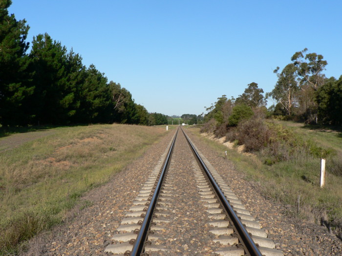 The view looking east.