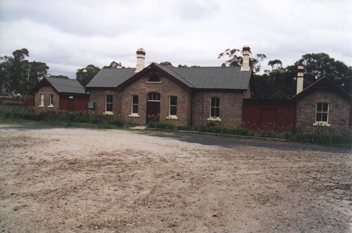 
The road side approach to the impressive brick station.
