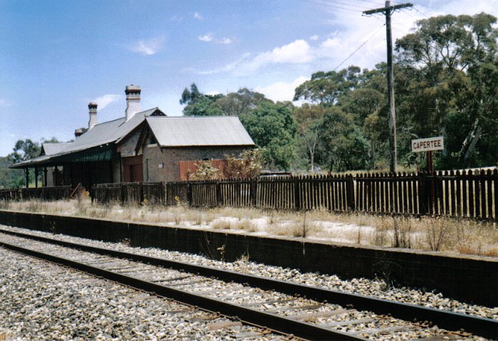 The view looking down the line along the platform.