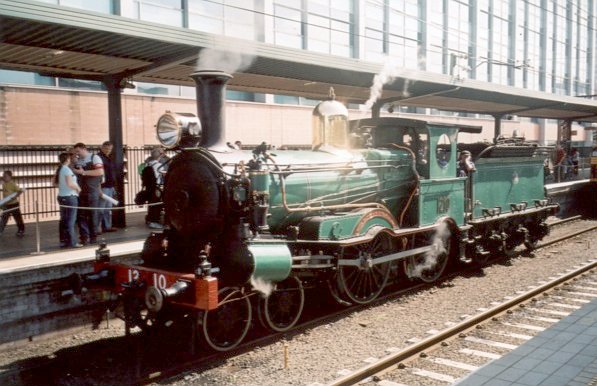 Steam loco 1210 stands at Central during the NSW 150th Anniversary of Rail celebrations.