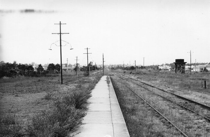 
The down yard and water tank, looking back in the direction of Maitland.
