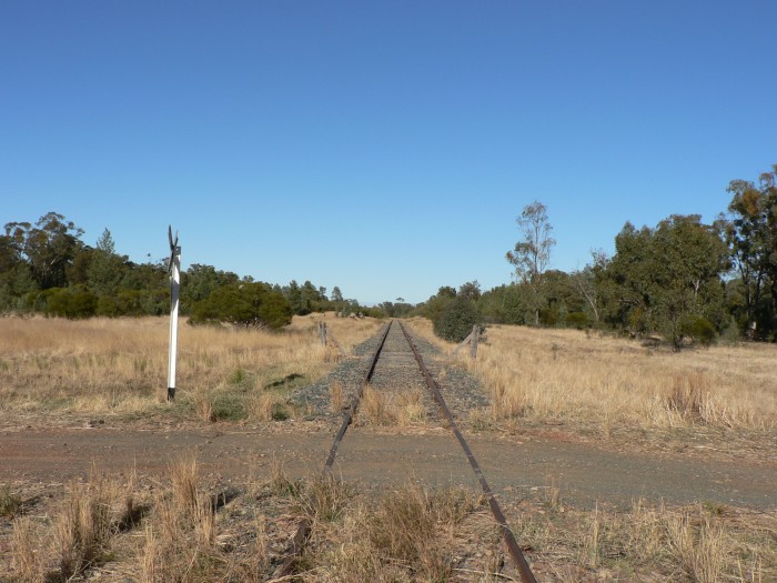 The view looking south towards the location.