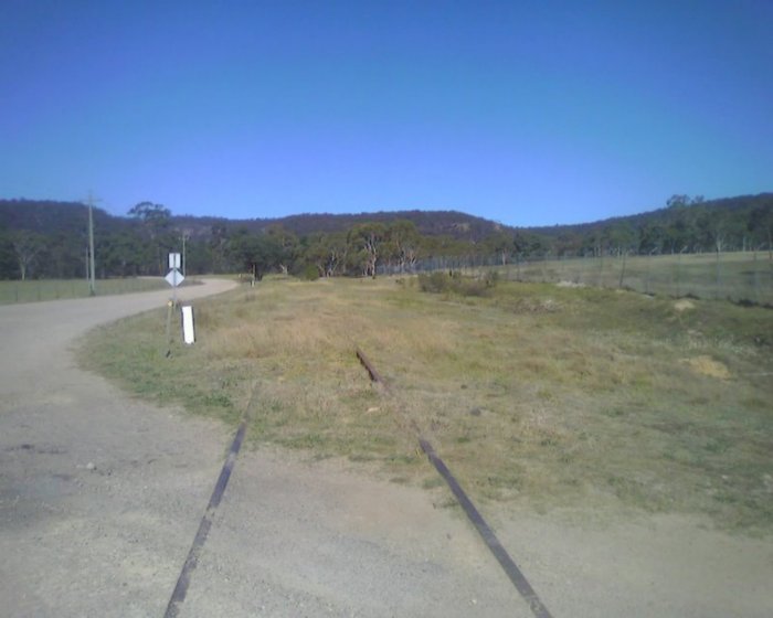 A view of the railway siding inside near the army base.