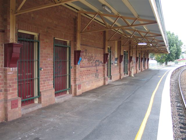 The view looking west along the platform.