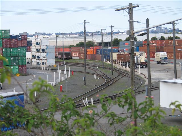 
The entrance to the yard, looking north.
