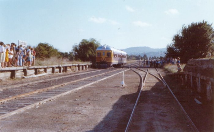 Possibly the last passenger service to leave Coolah station.