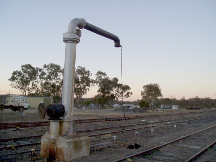 A closer view of the water column.