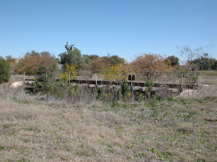 A closer view of the turntable.  The track serving it has been lifted.
