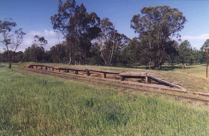 
This view is taken from the top of the goods loading ramp of the
remains of the platform.
