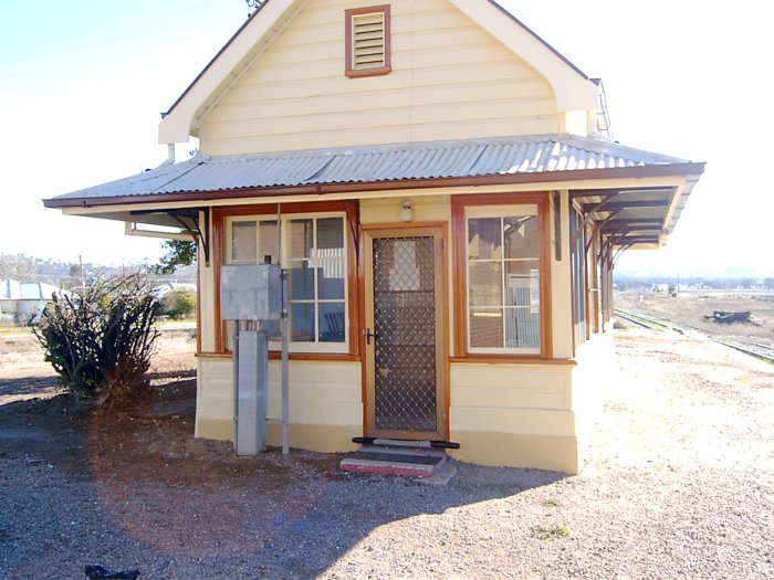 The entrance of the signal box, looking east.