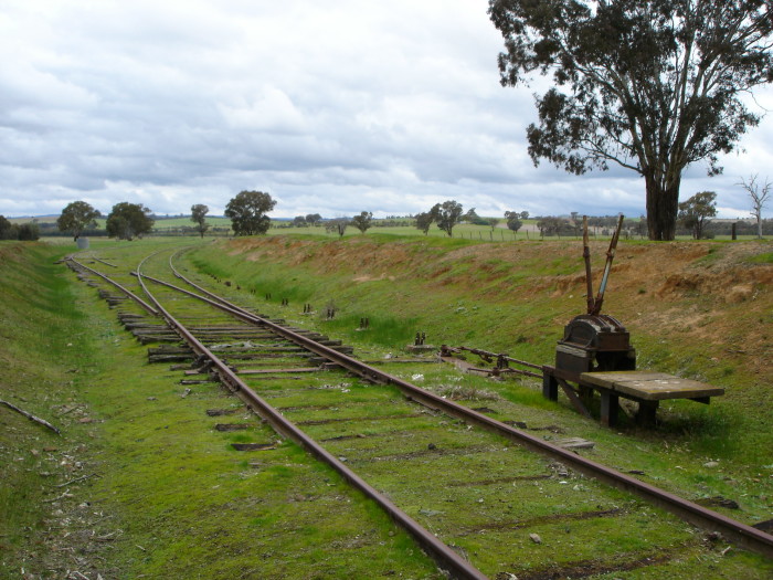 Recent grazing has revealed the A frame and the disconnected up end of the siding.