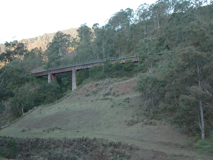 The viaduct on the upper loop of the spiral.