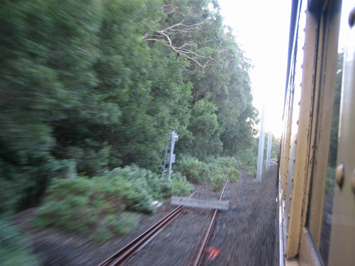 The truncated remains of one of the refuge sidings at Dombarton, used for crossing trains.