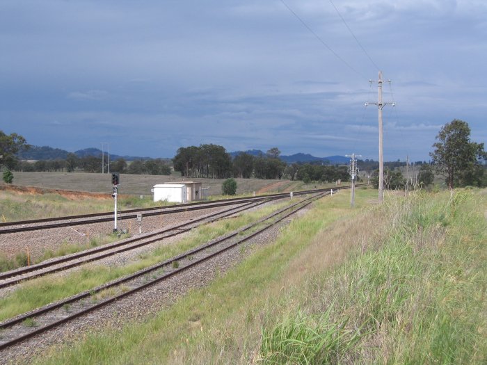 The view looking towards the junction from the branch line to the coal loader.