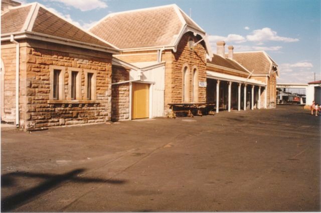 The road-side view of the station.