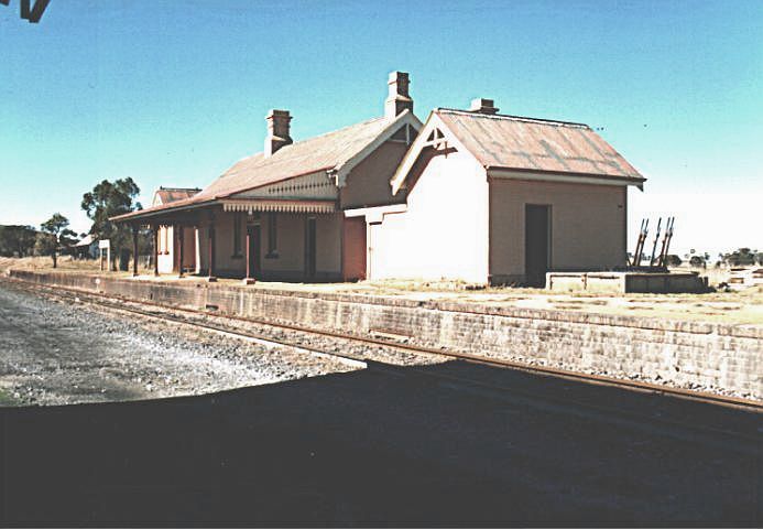 
The view looking south along the station and platform.
