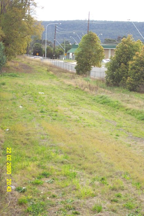 The remains of the goods siding behind the up platform.