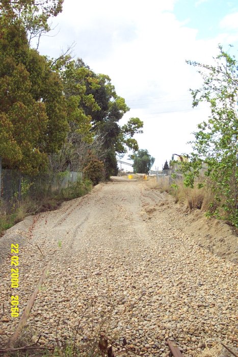 The remains of the siding inside the Boral compound.