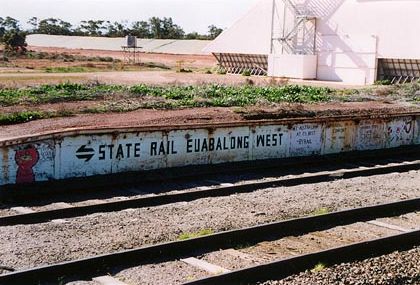 
The unusual placement of the station name written along the platform facing.
