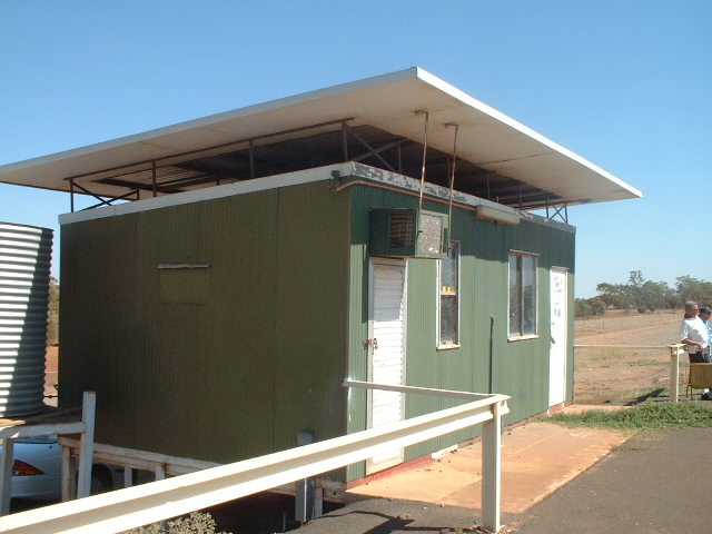 
The building erected in the late 1980's to replace the station building,
which was destroyed by white ants.
