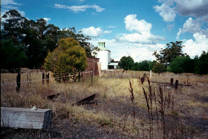 
The view from the line terminus, looking back up the line in the direction
of Cowra.
