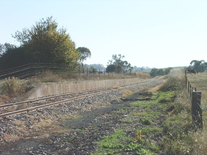 
The brick-faced platform, in a view looking north.
