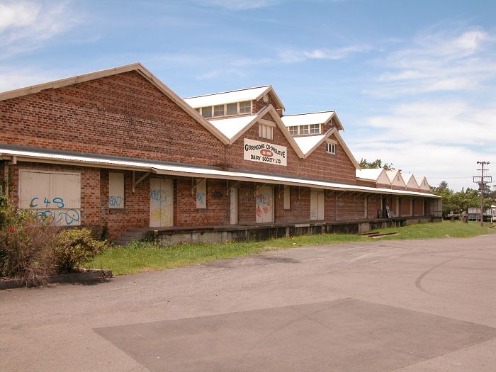 
The creamery building, once served by a siding.
