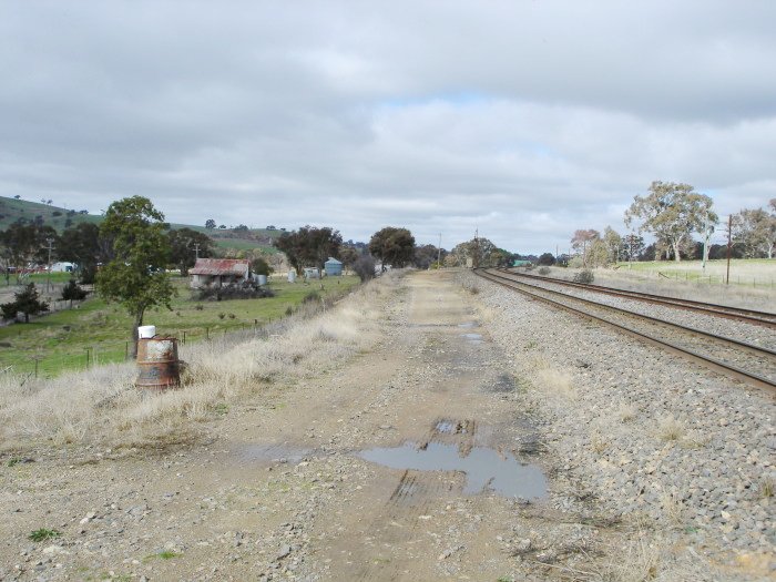 The view looking towards the one-time station location.