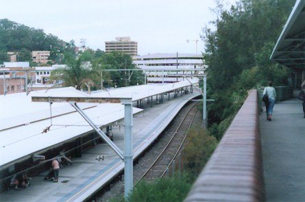 The view looking south from the footpath overlooking platform 3.