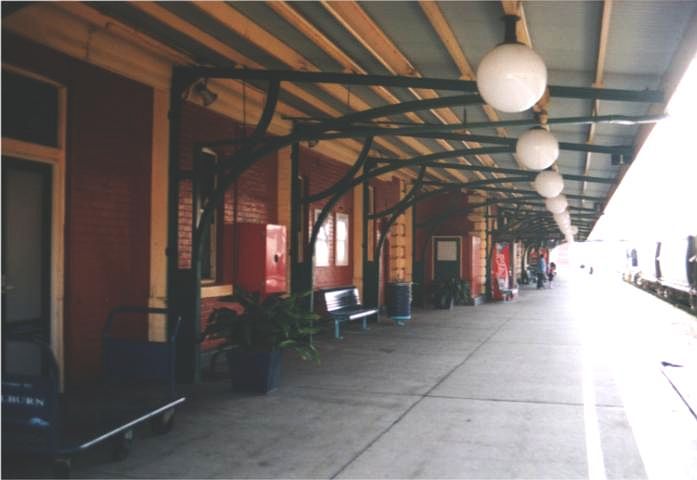 
The view looking north along the main platform.
