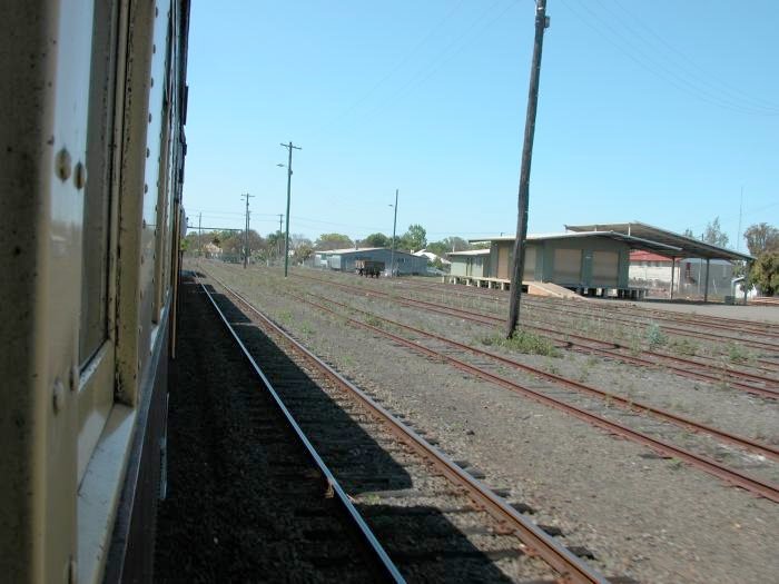 The view looking across the down yard towards the goods shed.