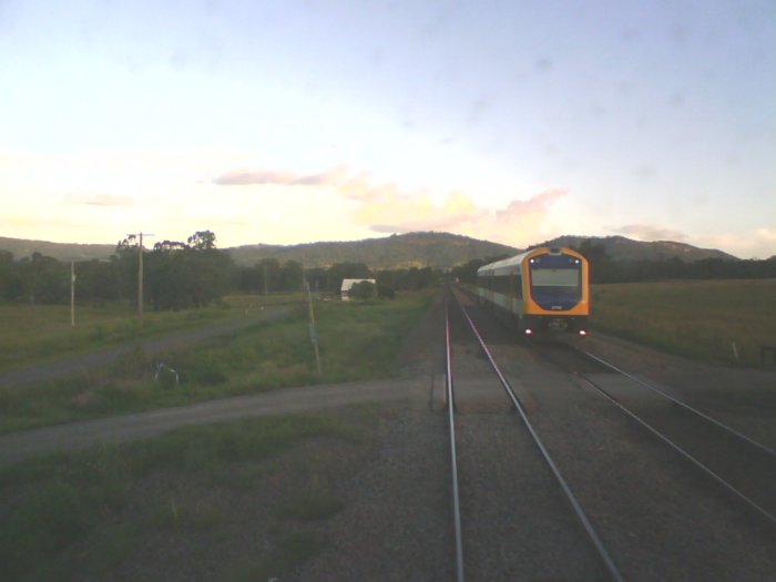 The location of the former station. It consisted of a pair of platforms where the passenger train is, and was made of old rail and concrete.