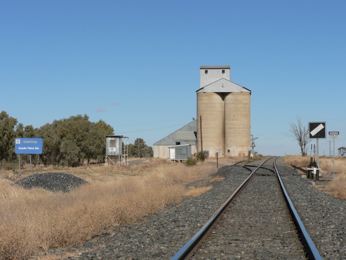 The view looking south.  The former station was on the right hand side of the line, in the distance.