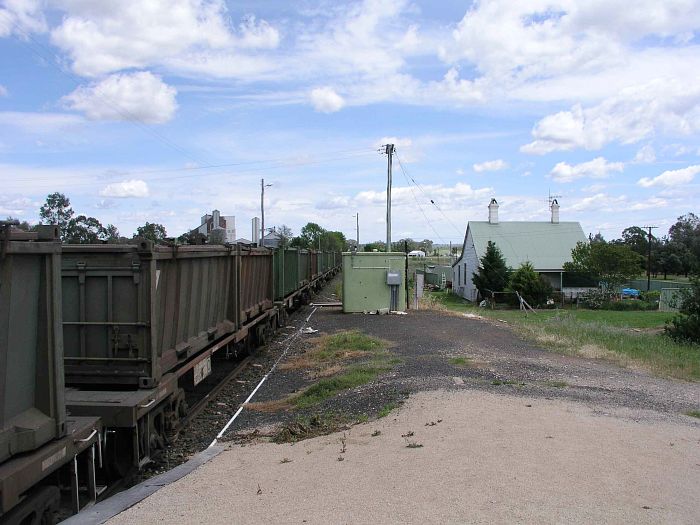 
The view looking down the line, showing the station-masters house.
