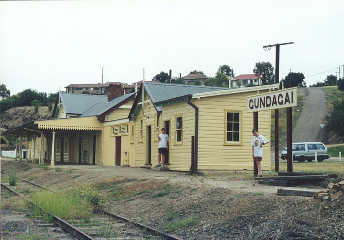 A view looking towards the station, and unrestored platform.